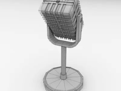 Retro Microphone v2 3D model