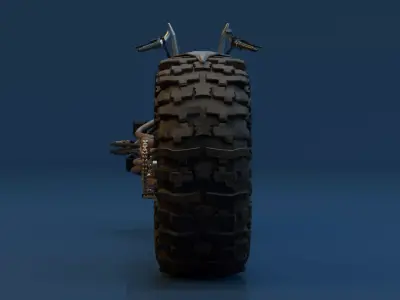 Monster Chopper Motocycle 3D model