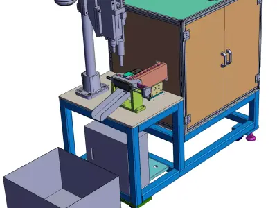 Vibrating plate automatic loading tapping machine 3D model