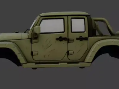 Jeep body No Tyre 3D model