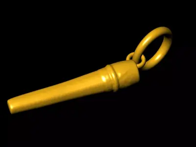 Microphone pendant charms - one inch pendant 3D print model purchase