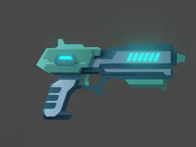 sci-fi gun Free low-poly 3D model purchase
