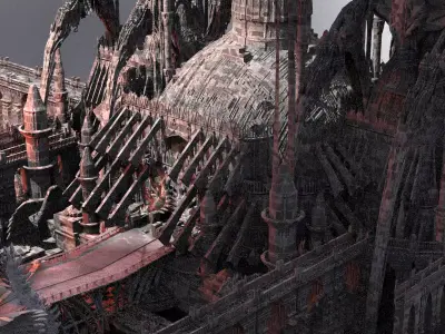 Dark World Grand Dragon temple  3D model