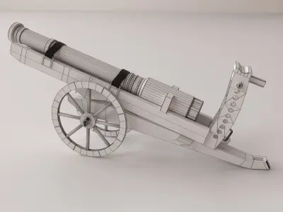 Spingarde antique cannon 3D model