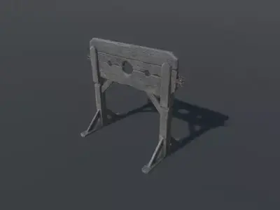 Stocks Prison Low-poly 3D model
