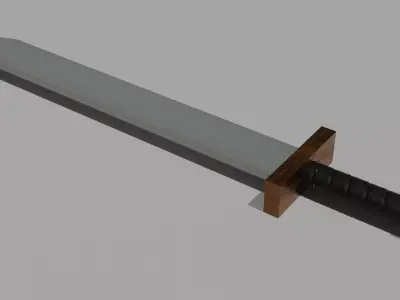 Low Poly Medieval Sword Free low-poly 3D model