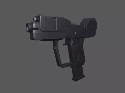 Pistol concept from halo Low-poly 3D model