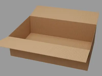 Cardboard box Low-poly 3D model purchase