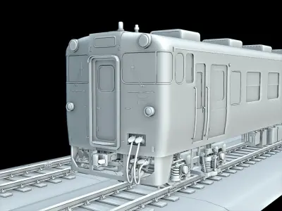 JNR KIHA Series 40 Low-poly 3D model