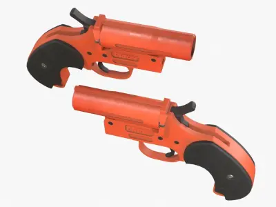 Flare gun Orion Low-poly 3D model