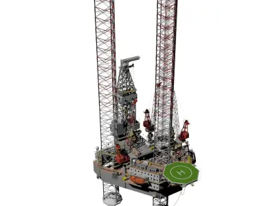 Jack up rig 3D model purchase