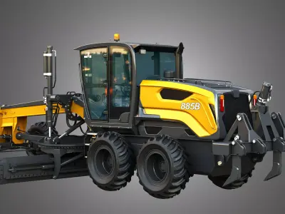 885B Motor Grader Series 2 3D model