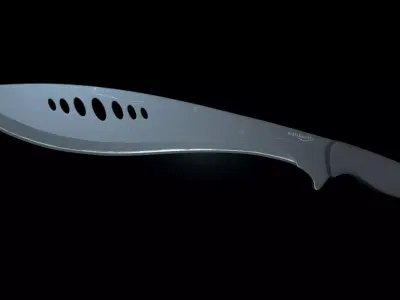 Kukri Machete Low-poly 3D model