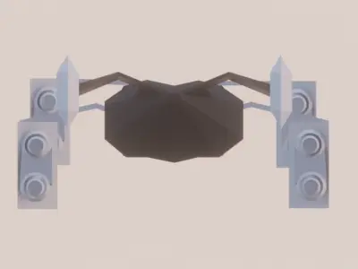 LOW-POLY cargo plane Low-poly 3D model