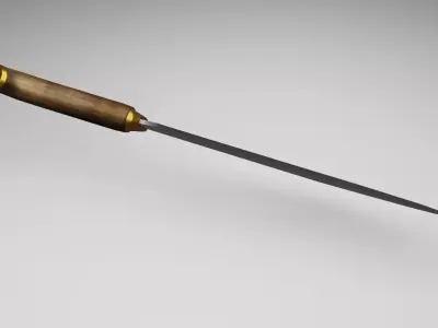 Realistic Knife 3D Model clean UV Mapping e optimized topology Low-poly 3D model