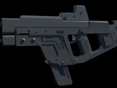 Vector machine gun 3D model
