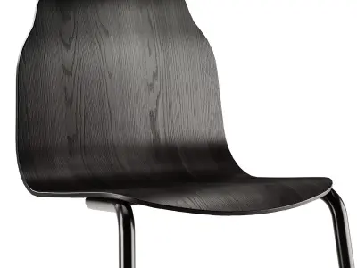 Sancal Boby Wood Chair Cantilever Leg 3D model
