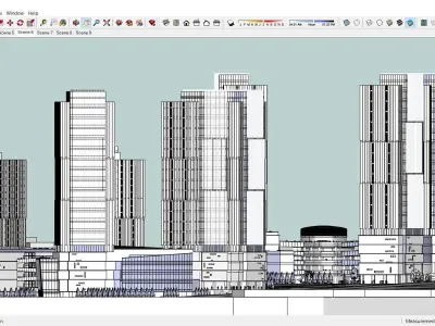 Sketchup Commercial Complex 108 3D model