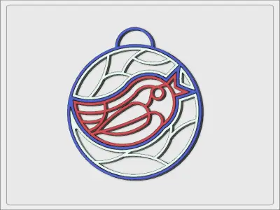 Christmas bird Free 3D print model