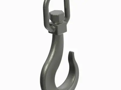 Heavy Duty Crane Hook 3D print model