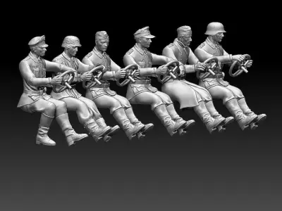german drivers  soldiers 3D print model