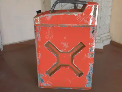 Rusty Fuel Tank Low-poly 3D model