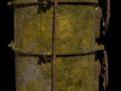 Steam Machine - PBR - Dirty Textured Low-poly 3D model