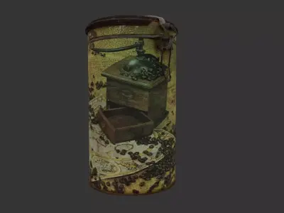 Coffee can Low-poly 3D model