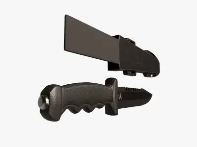 Combat Knife 3D model 6