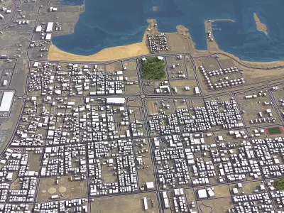 Jubail - 3D City Low-poly 3D model