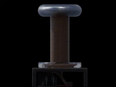 TESLA COIL Free low-poly 3D model