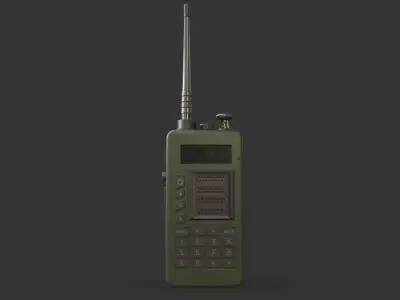 Old portable radio Free low-poly 3D model