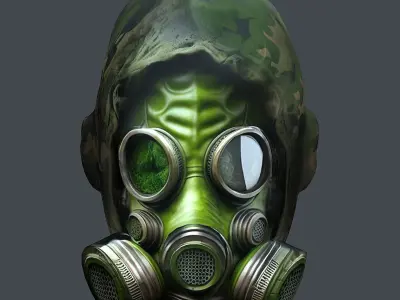 Helmet 3d model military combat Military Low-poly Low-poly 3D model 10