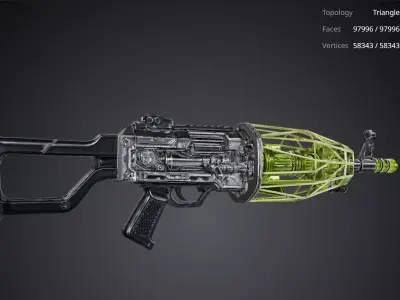 Green Future Gun 3D model