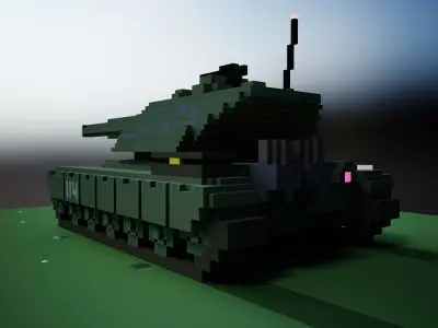 Battle Tank 3D model by maxmandelbrot1