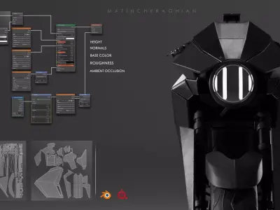 Motorcycle Designed and inspiration from Wildcow Free low-poly 3D model
