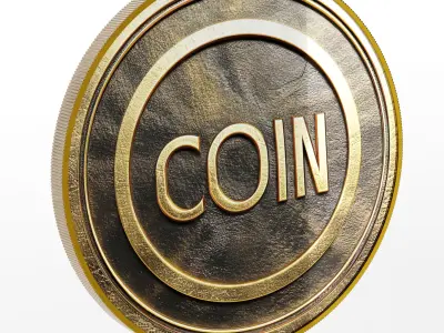 High-Resolution 3D Model of a Gold Coin 3D model