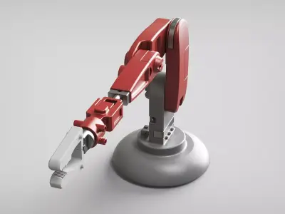 Robotic arm mechanical style industrial 3D model