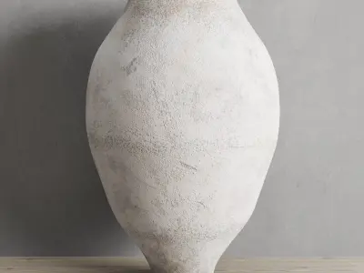 White Washed Antique Turkish Olive Jars Low-poly 3D model