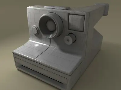 Generic Polaroid-Style Instant Camera 3D model