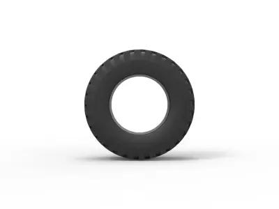Offroad tire 24 Scale 1 to 10 3D print model