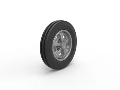 Front wheel of Small block Pulling tractor Scale 1 to 25 3D print model
