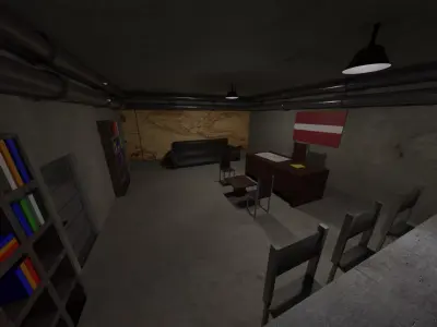 Military Bunker - Latvia Low-poly 3D model
