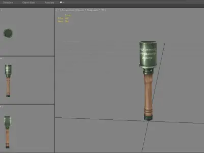 vintage grenade Low-poly 3D model