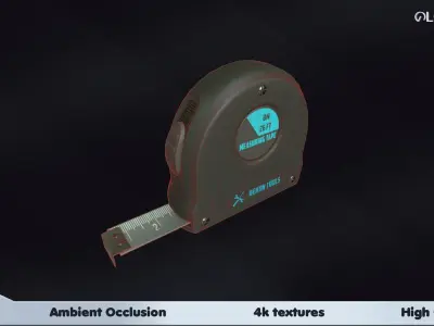 Measuring tape Low-poly 3D model purchase