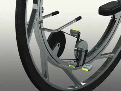 Mono Wheel Bike Free 3D model