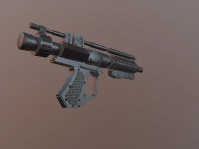 E-5 blaster rifle Blaster Droid Low-poly 3D model