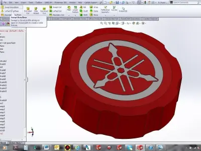 Yamaha R1 Reservoir cap Free 3D model