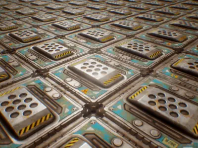 PBR Seamless Sci-Fi Texture 34 Low-poly 3D model