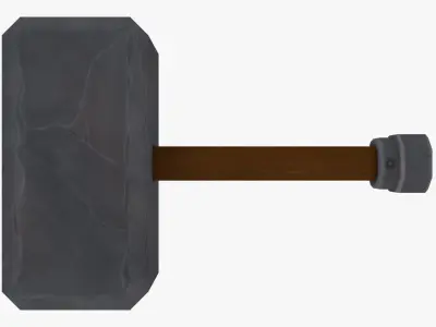 Handpainted Hammer Low-poly 3D model